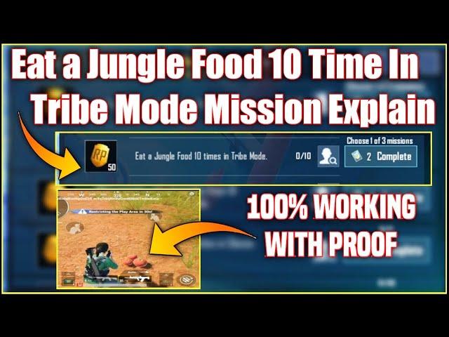 Eat a Jungle Food 10 Time In Tribe Mode Mission Explain | Pubg New Tribe Mode Full Explained