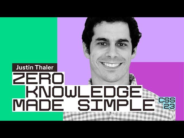 Zero knowledge made simple | Justin Thaler