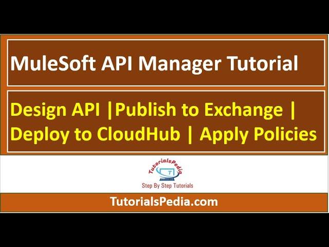 MuleSoft API Manager Tutorial: Design API |Publish to Exchange | Deploy to CloudHub | Apply Policies