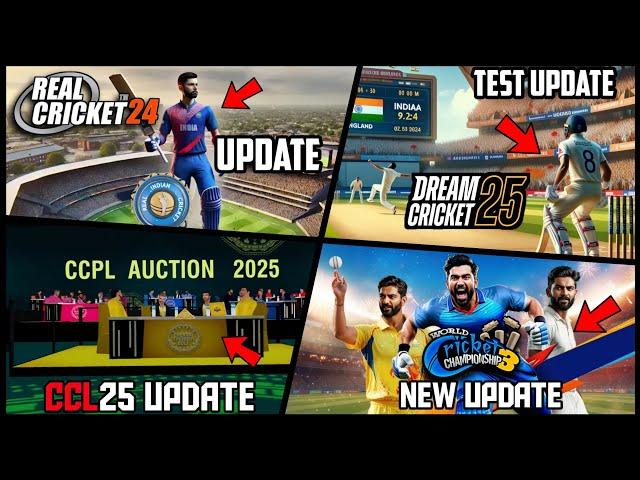 Real Cricket 24 Update  WCC3 Update  Dream Cricket 25 Update  CCL25 IPL 2025 Free Update