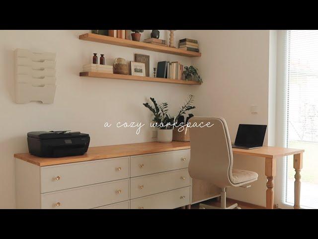 Creating a cozy home office & library | Room makeover