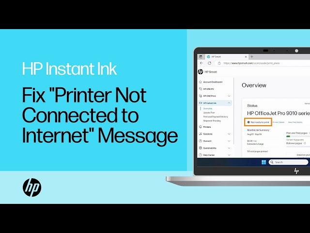 How to fix a ‘printer not connected to the internet’ message | HP Instant Ink | HP Support