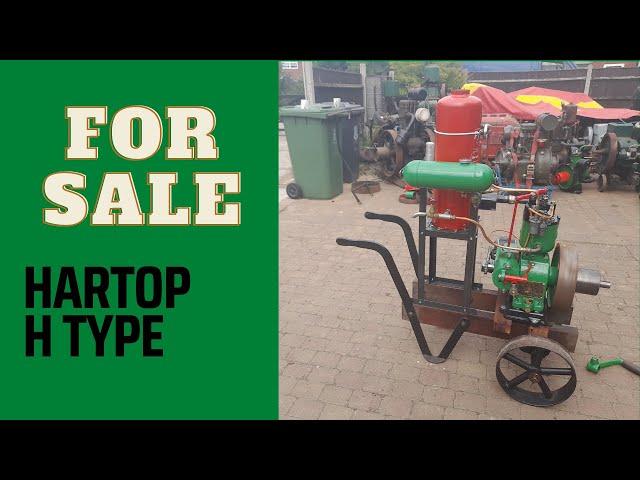 Hartop H type vertical petrol stationary engine first start, Now For Sale