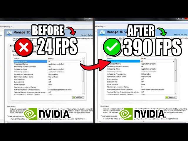 NVIDIA CONTROL PANEL - Best Settings for FPS & Performance in 2024! ️