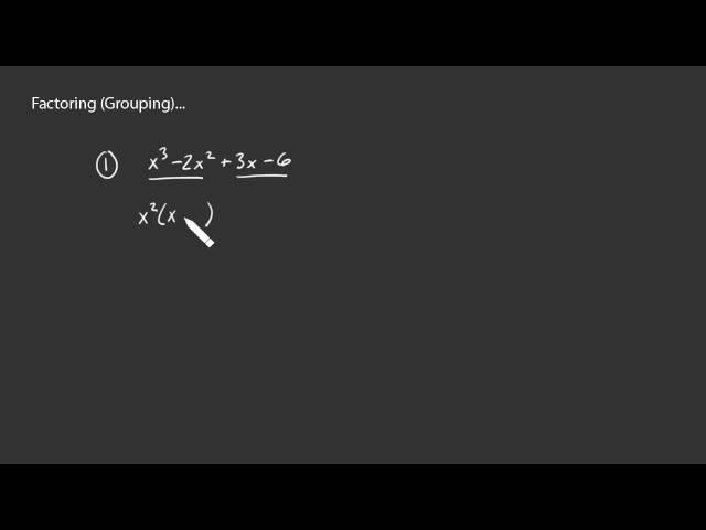 factoring by grouping