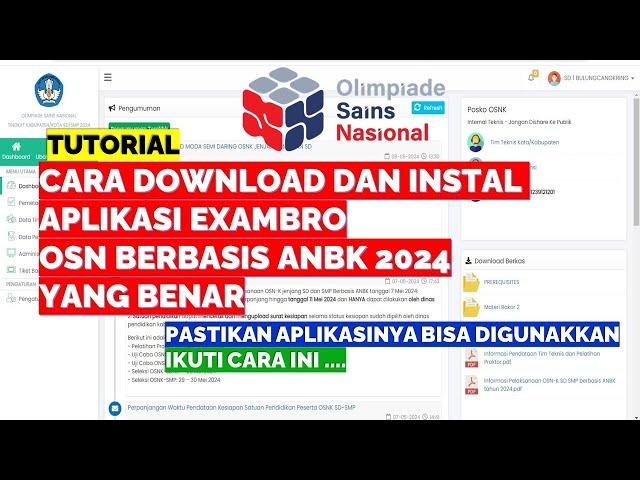 CARA DOWNLOAD DAN LOGIN EXAMBRO OSN BERBASIS ANBK 2024