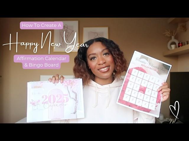 HAPPY NEW YEAR 2025 | HOW TO Create A New Year Affirmation Calendar With CANVA | Bingo Board + More