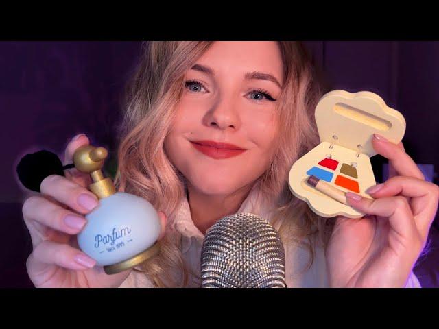 АСМР МАКИЯЖ ДЕРЕВЯННОЙ КОСМЕТИКОЙ  ASMR Wooden makeup