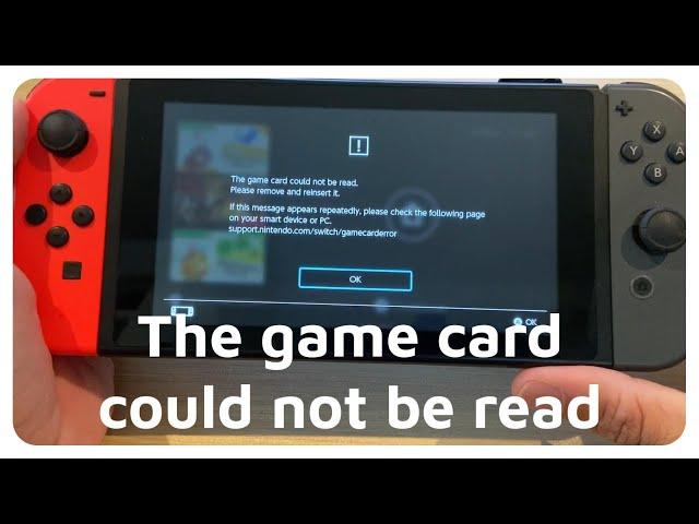 Nintendo Switch - The game card could not be read - DIY FIX