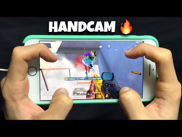 Best HANDCAM  Solo Vs Squad | 4 Finger + Full Gyroscope | iPhone 8 Plus ️ PUBG Mobile