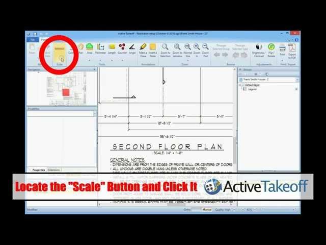 Active Takeoff Tutorials - Setting the Plan Scale - Automatic