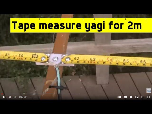 Testing a tape measure yagi antenna for 2 metres