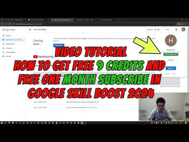 How To Get free 9 Credits and Free Month-Subscribe in Google Skill Boost #Quanquangcp6 #googlecloud