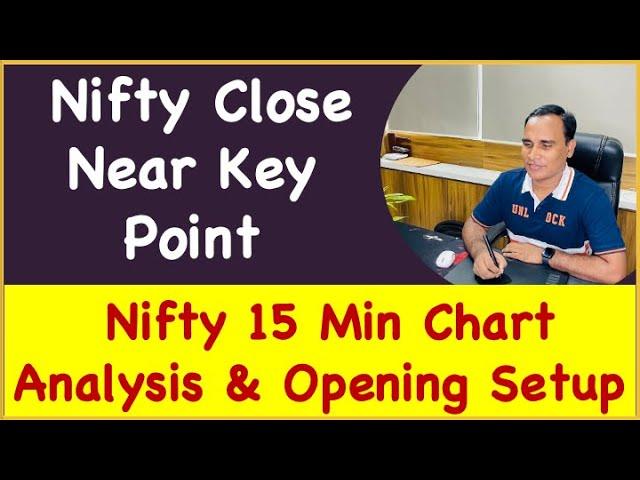 Nifty 15 Min Chart Analysis & Opening Setup !! Nifty Close Near Key Point