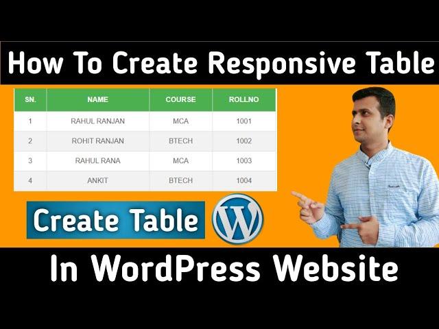 How to create a Table in WordPress | How to Add Tables in WordPress Posts and Pages