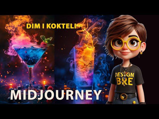 Midjourney Prompts  - dim i kokteli