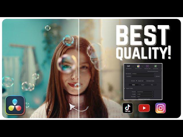 BEST Export Settings for YouTube, IG Reels, TikTok’s, & CLIENTS in Davinci Resolve 19!