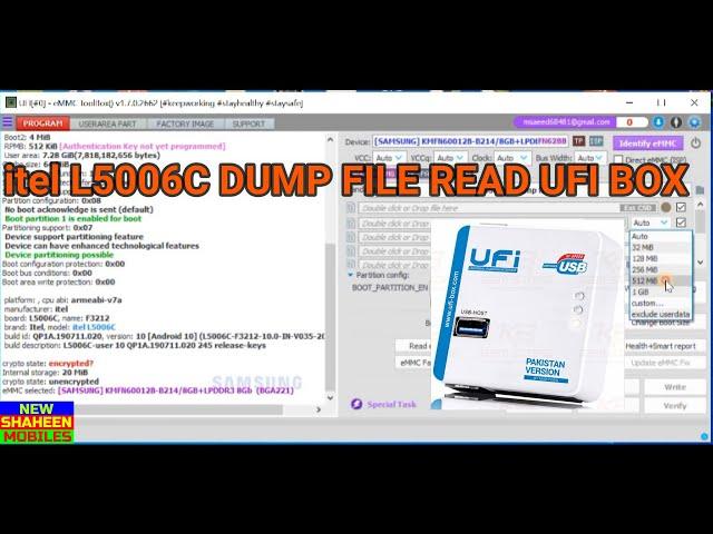 itel L5006C DUMP FILE READ UFI BOX BY NEW SHAHEEN MOBILES