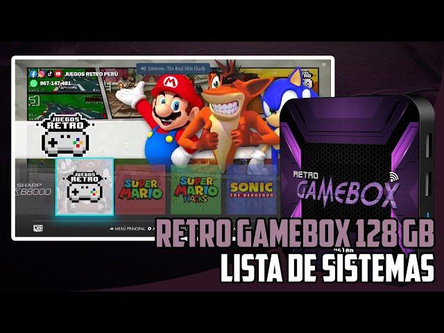  RETRO GAMEBOX (128 GB) | Relación de Sistemas