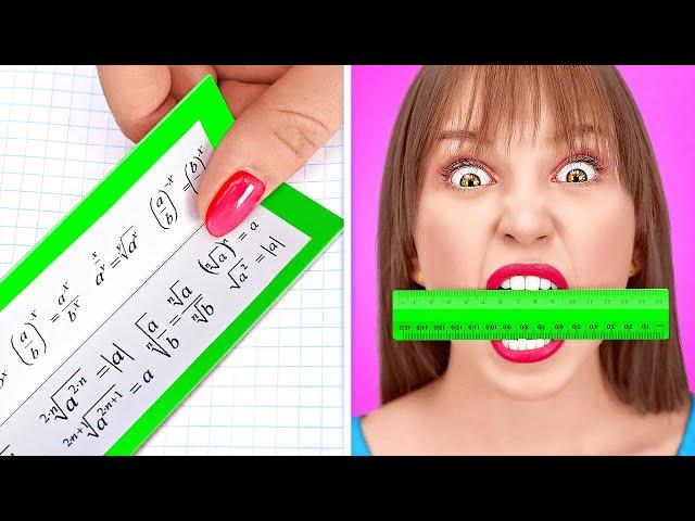 HOW TO CHEAT ON EXAMS | Hacks and Crafts For Back To School by 123 GO! GLOBAL