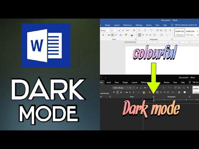 Change Color Theme Of Microsoft Word!!! Try New Dark Mode