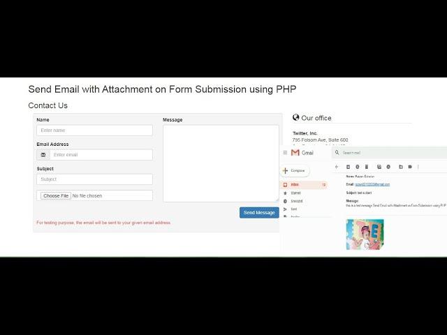 Send Email with Attachment on Form Submission using PHP