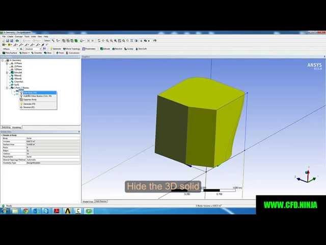  ANSYS DESIGN MODELER - Basic Tutorial 3 - BLEND and CHAMFER