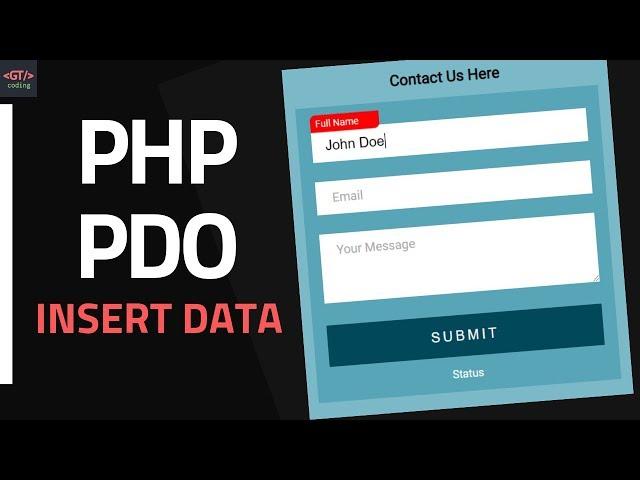 How To Insert Data Into MySQL using PHP | PDO