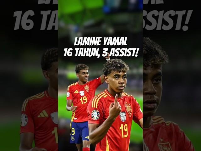 Umur 16 Tahun! Lamine Yamal Catatkan 3 Assists di Piala Eropa 2024! #lamineyamal #yamal #spanyol