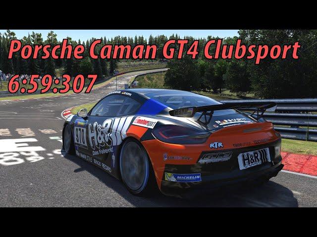 Porsche Cayman GT4 Clubsport - Nordschleife World Record 6:59:307 - Assetto Corsa