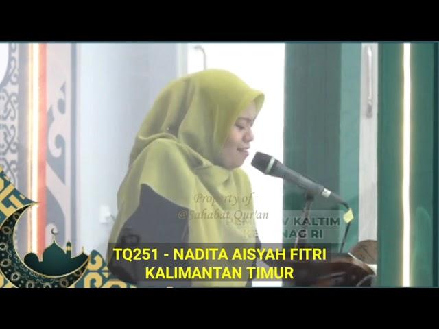 JUARA 1  "NADITA AISYAH FITRI" (KALIMANTAN TIMUR) CABANG TILAWAH REMAJA MTQN XXX KALTIM 2024