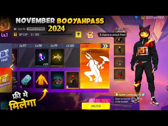 November Booyahpass Free Fire || Ff Next Booyahpass || Free Fire Next Booyahpass Full Review