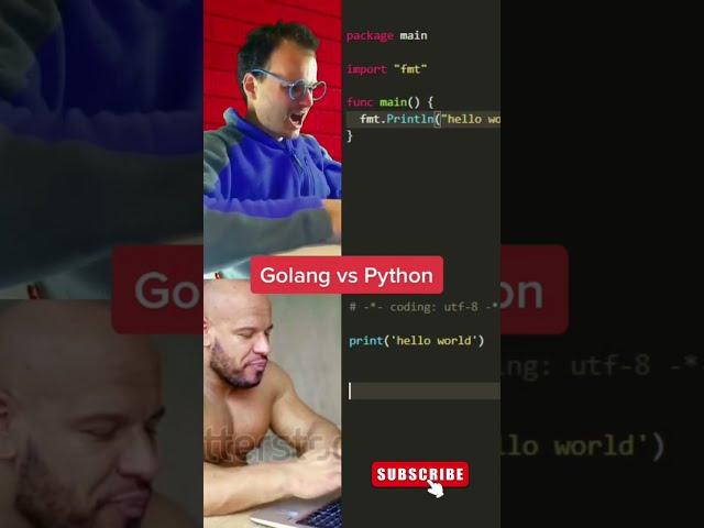 Golang vs Python #shorts tiktok hackmymozg