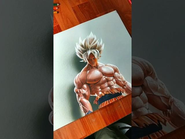 Realistic Goku Anime Drawing  #shorts #youtubeshorts #art #drawing #goku #anime #rahiljindran