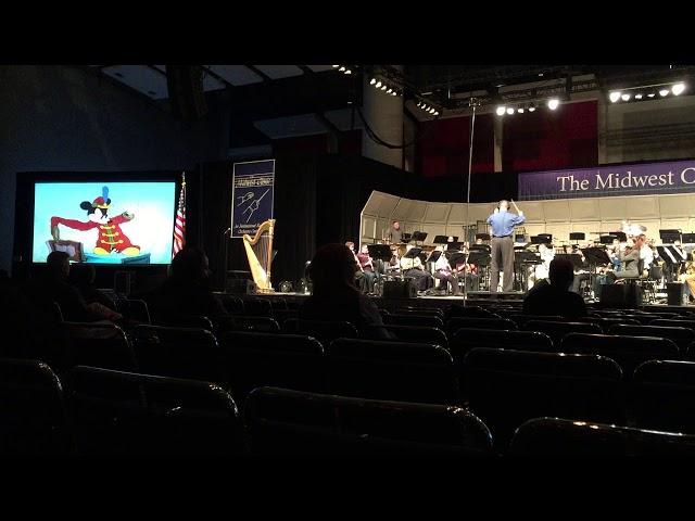 Disney Cartoon - The Band Concert - US Navy Band rehearsal Midwest Clinic Chicago 2015