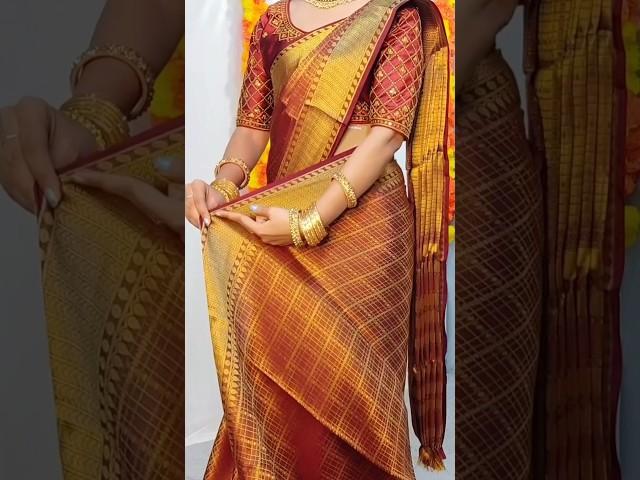 No tight/No loose|just perfect waist pleats setting trick|#saree_draping_guide #fashion