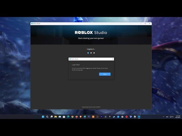 How to fix Roblox Studio Login Failed | An error occurred while logging into Studio