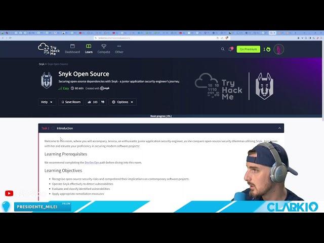 Hacking Session with TryHackMe -- First !WOTW // @clarkio or @_clarkio on socials