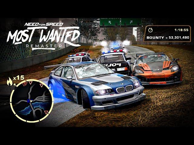 I Reached Highest Heat Level With 53Million Bounty Need For Speed MOST WANTED 2024 REMASTER