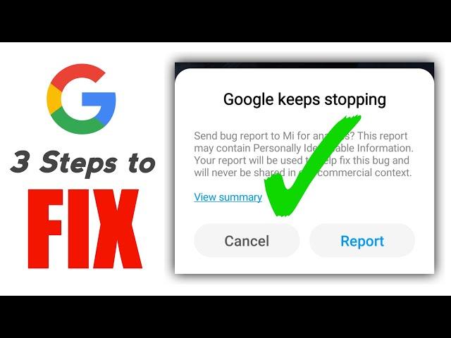 HOW TO SOLVE GOOGLE KEEPS STOPPING ERROR IN MI | Google keeps stopping in Xiaomi | 2 SOLUTION TO FIX