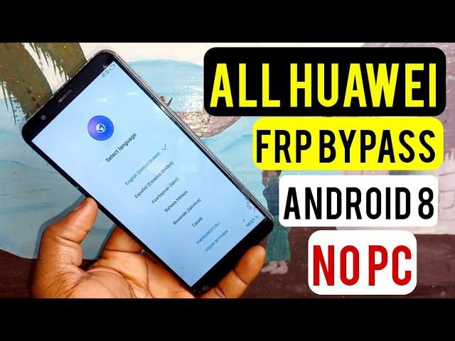 All Huawei Android 8.0 Frp Bypass/Google Account Remove Without Pc || 2024 Update