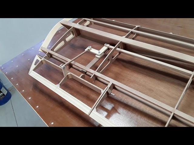 Aileron movement for a model plane