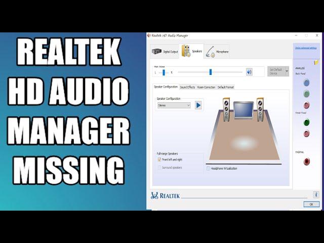 Realtek audio manager missing 100% working solution for all windows #windows  #audio #realtek