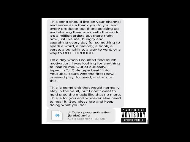 J. Cole - procrastination (broke)