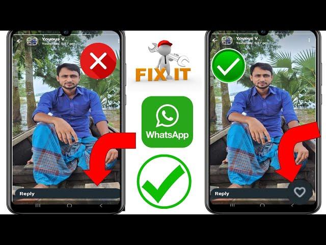 How To Fix WhatsApp Status Like Button Option Not Showing | WhatsApp Status Like Button