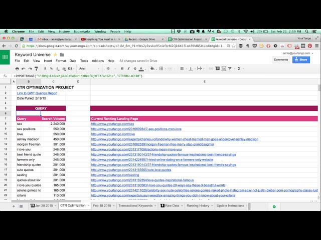 Importing Data from One Spreadsheet in Google Docs to Another