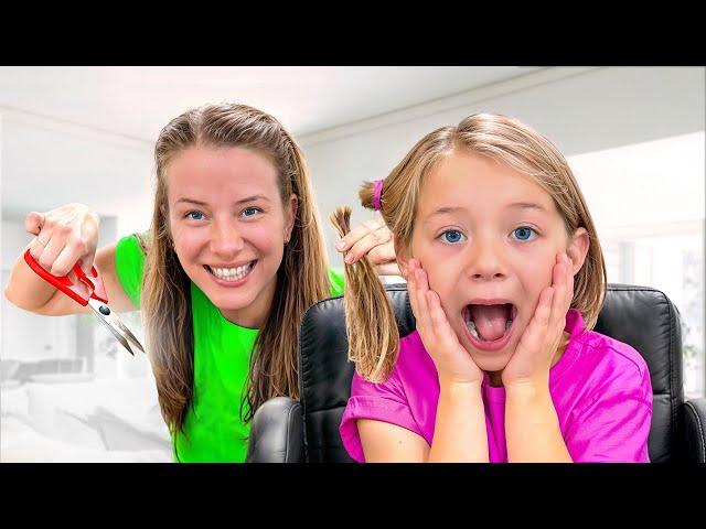 My Daughters First Ever Haircut!! *Dad Freaks Out*