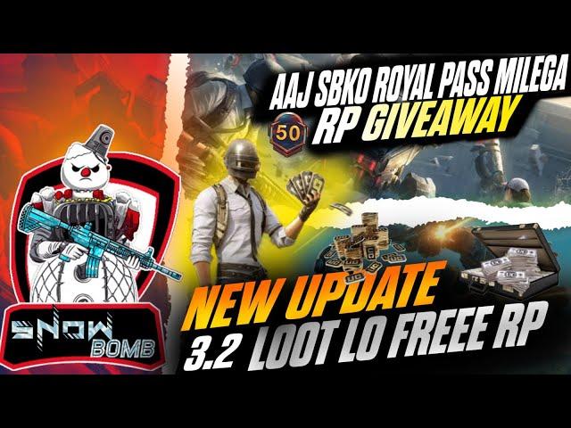 RP GIVEAWAY START NOW | BGMI NEW MODE MECHA FUSION | LIVE WITH SNOWBOMB | #rpgiveaway #giveaway