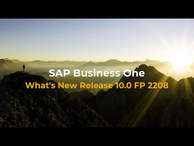 What's New in SAP Business One 10.0 FP2208