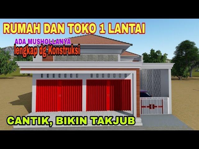 Bikin takjub!!Rumah dan toko minimalis 8x12 1 lantai//Ruko 1 lantai